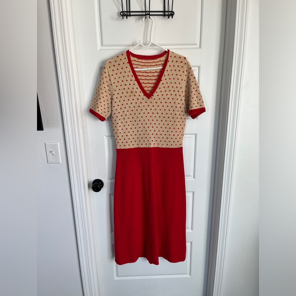 Vintage 1940’s 1950’s Knit Dress L